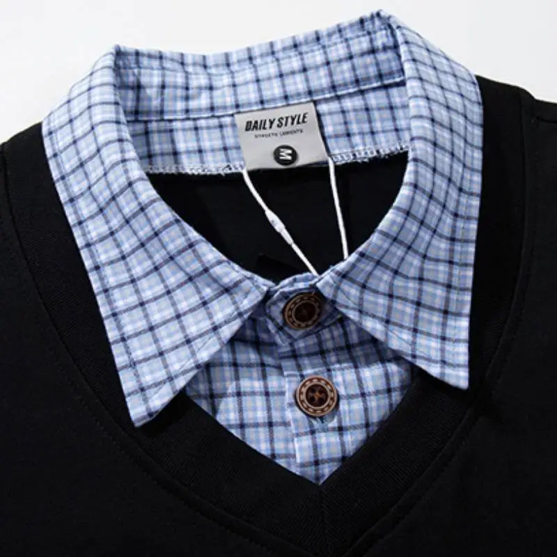 Retro Loose Cotton Blended Fabric T-Shirt Unisex-2