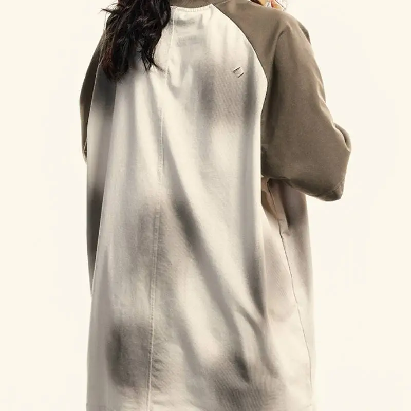 Preppy Contrast Color Cotton T Shirt-3