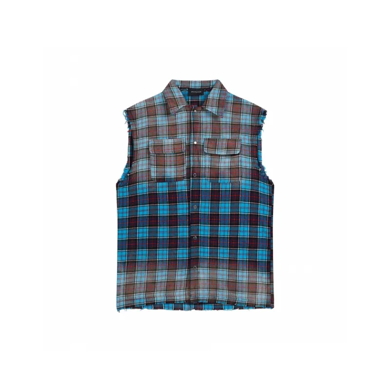 Plaid Loose Sleeveless Vest