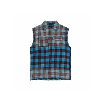 Plaid Loose Sleeveless Vest