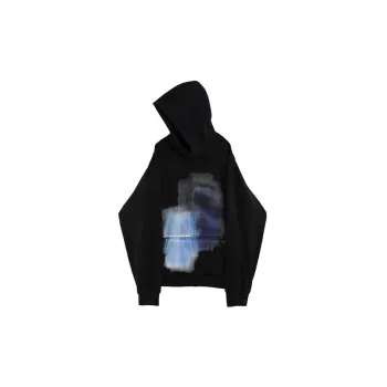 Vintage Graffiti Art Black Hooded Sweatshirt