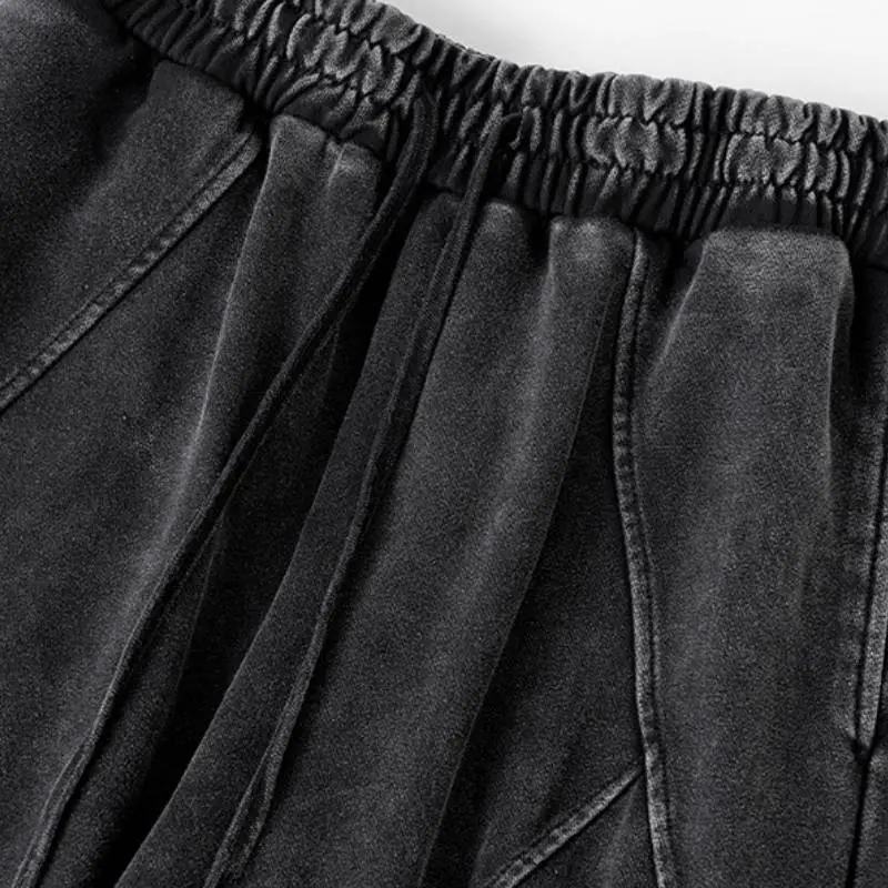 Street Washed Cotton Sports Pants-12