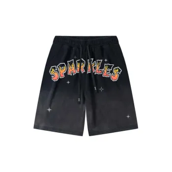 Casual Flame Letter Shorts