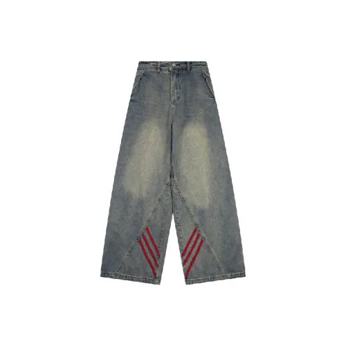 Retro Contrast Colo Jeans