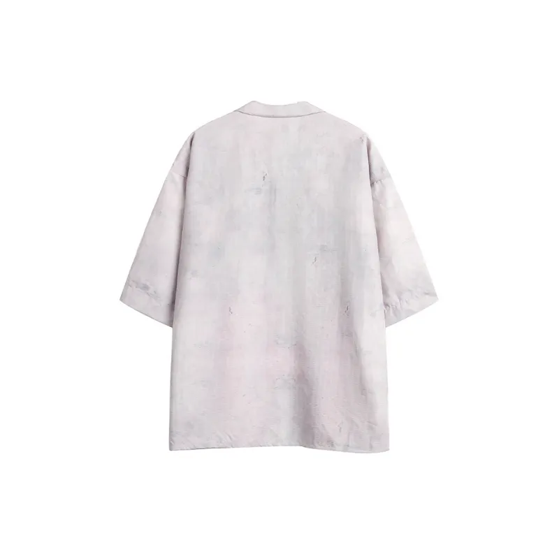 Loose Oil Painting Lapel Shirt-1