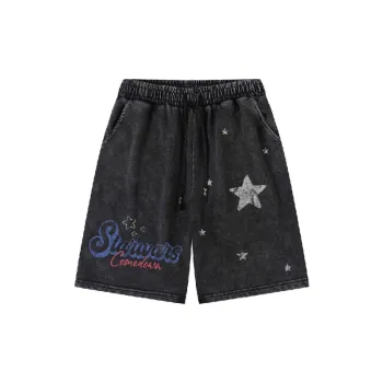 Retro Straight Leg Cotton Baggy Casual Shorts Unisex