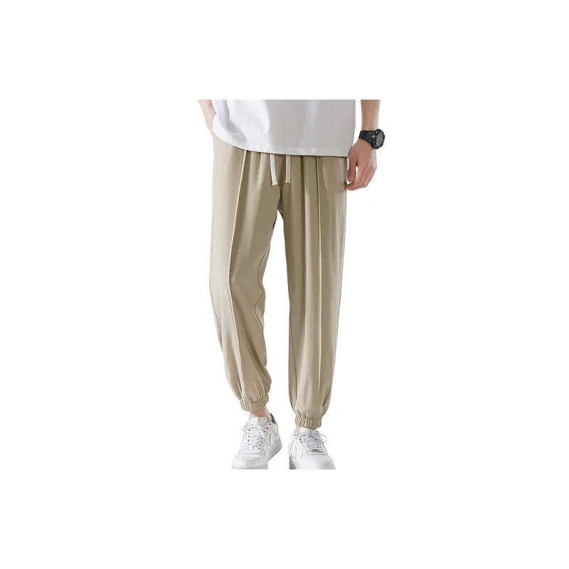 Sporty Loose Polyester Casual Pants-8