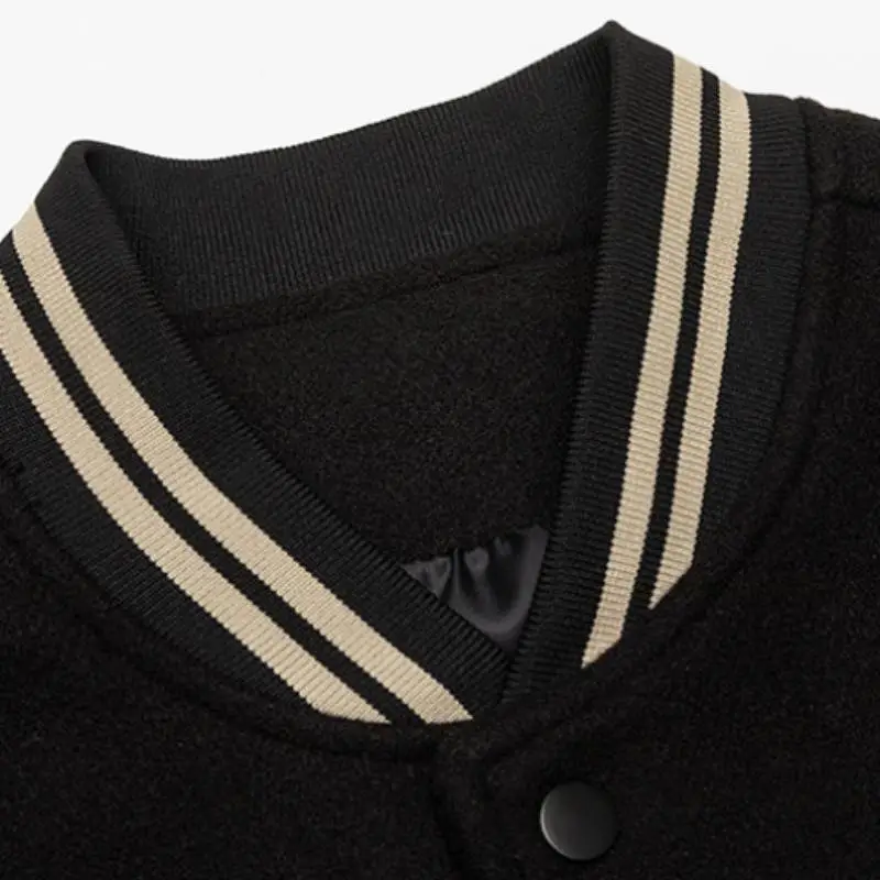 Casual Plain Blended Synthetic Fabrics Jacket-4