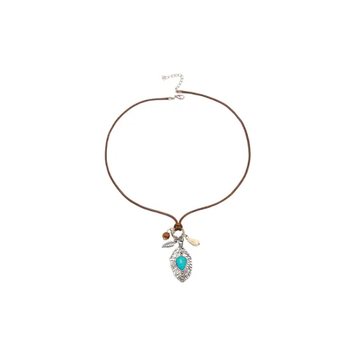 Turquoise Pendant Bohemian Shell Necklace