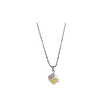 Multi Sided Dice Pendant Necklace