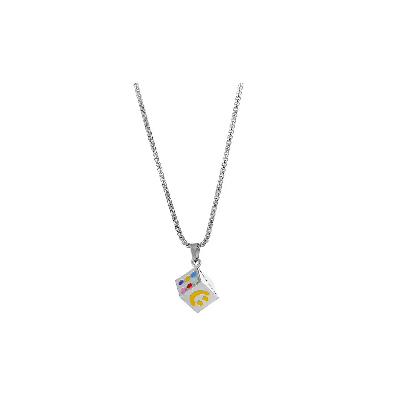Multi Sided Dice Pendant Necklace-0