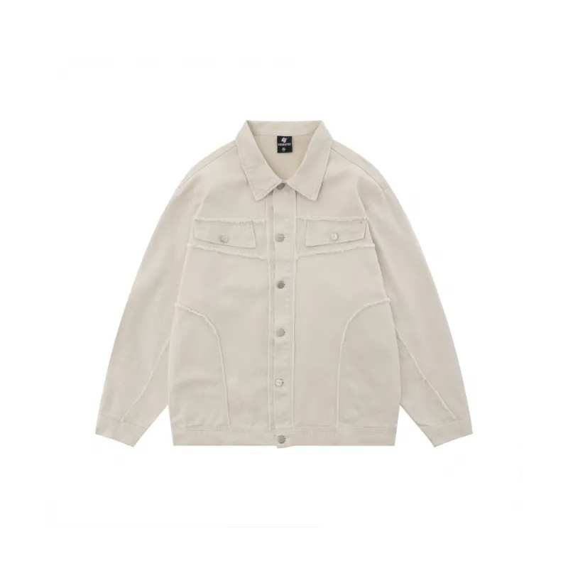 Plain Loose Denim Jacket-4