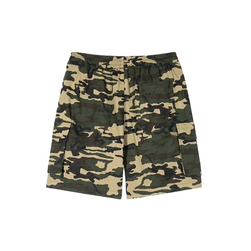 Simple Loose Cotton Blended Fabric Casual Shorts-1