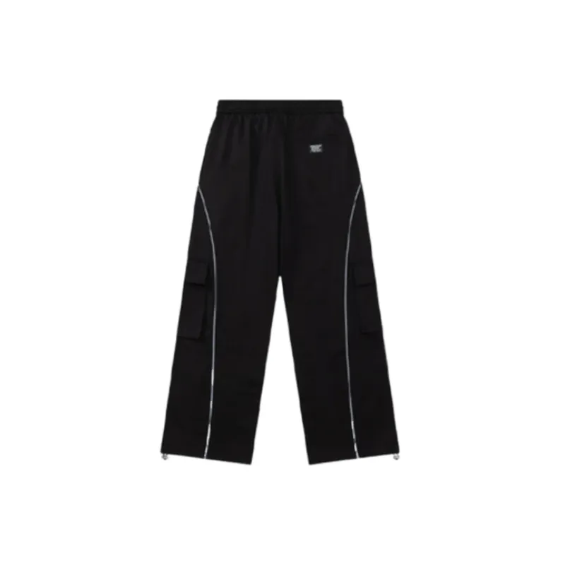 Thin Casual Pants Loose Lazy Drawstring Workwear Wide Leg Pants-8