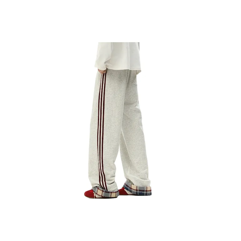 Simple Striped Cotton Casual Pants-5