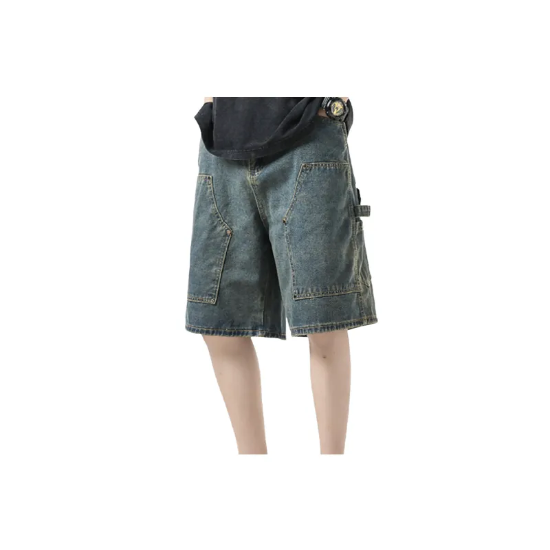 Retro Casual Denim Shorts-0