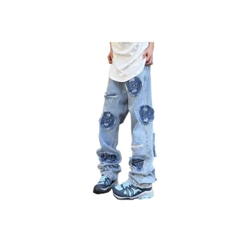 Loose Mud Washed Jeans