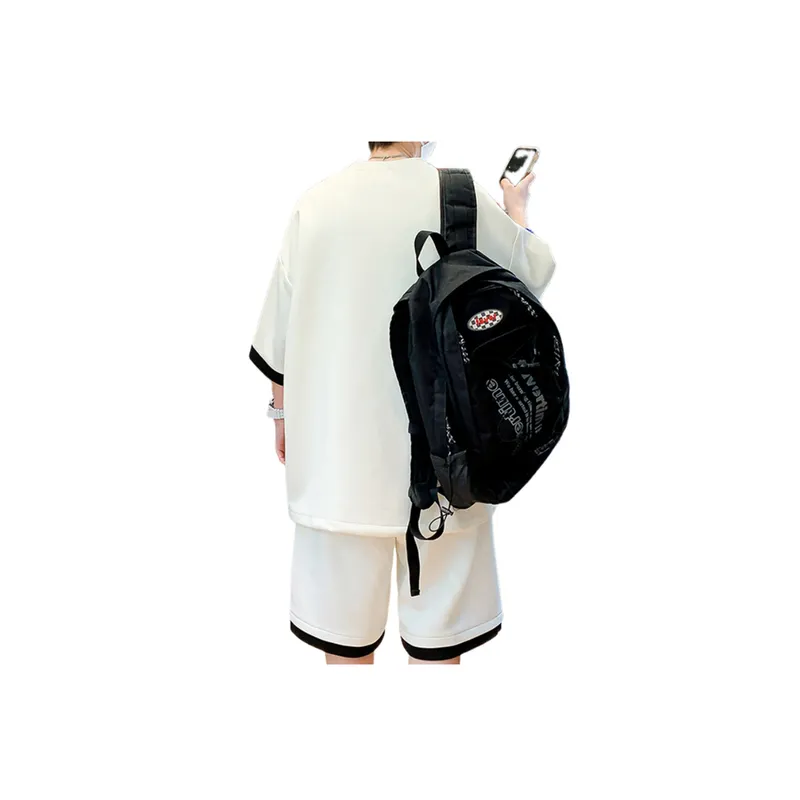 Trendy Short Sleeved Sports Suit-5