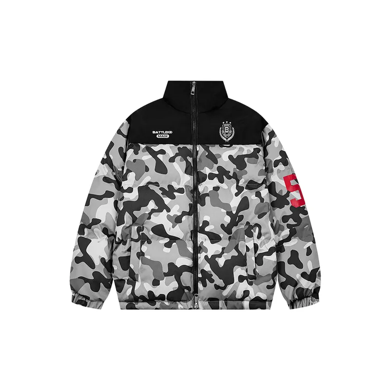Street Camo Blended Synthetic Fabrics Quilted Jacket-0