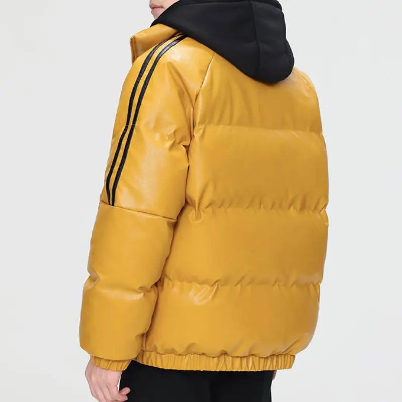 Casual Loose PU Quilted Jacket-13