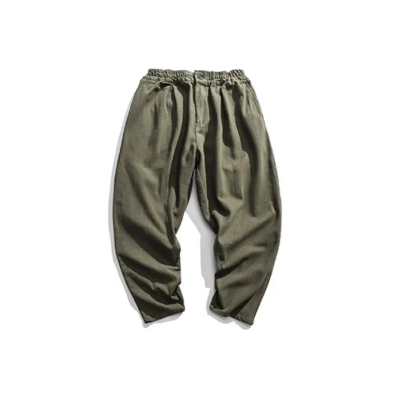 Loose Solid Color Versatile Trousers-7