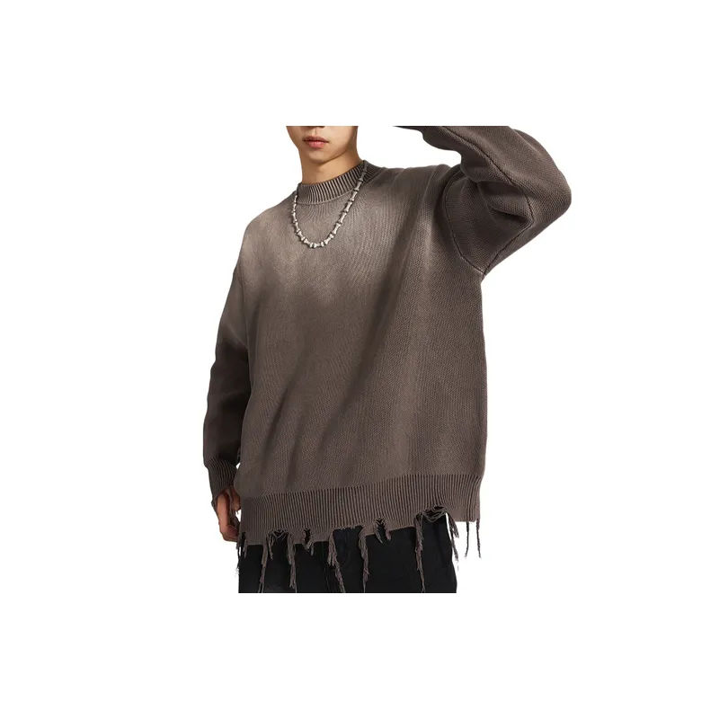 Retro Fashion Washed Sweater-2