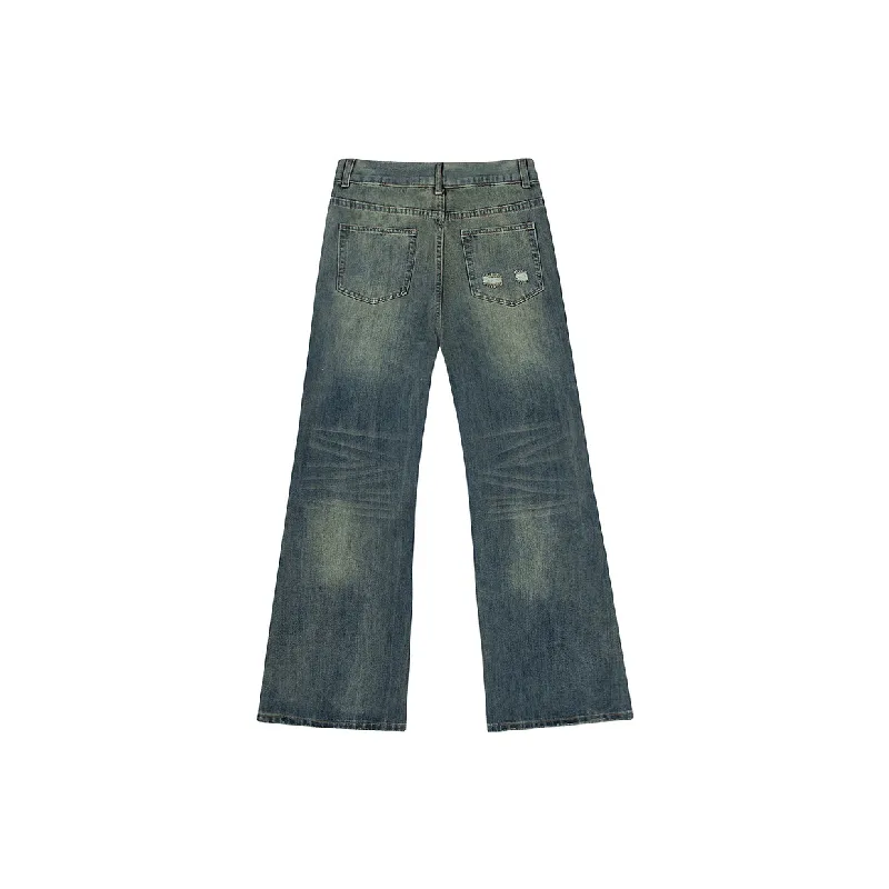 Retro Loose Straight Leg Jeans-1