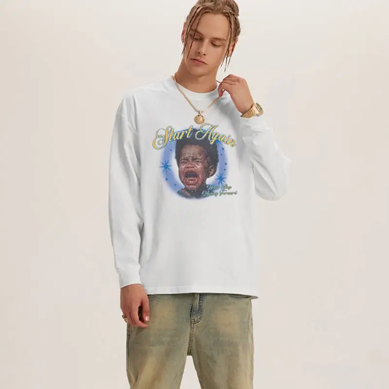 Retro Loose Cotton T Shirt-2