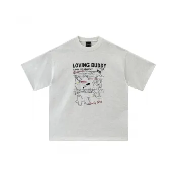 Fashionable Retro Cotton Blended Fabric T Shirt Unisex