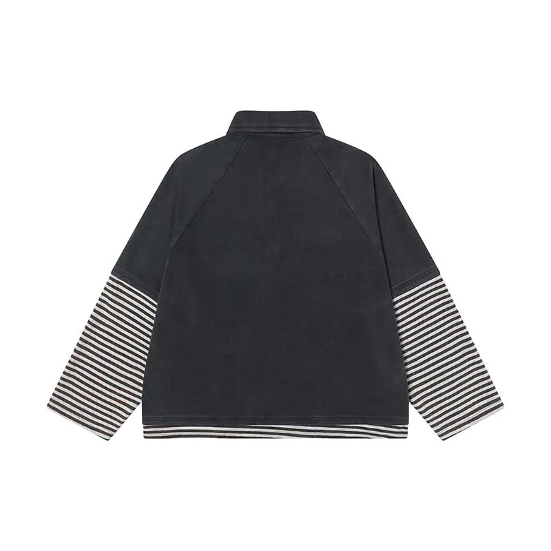 Retro Embroidered Cotton Blended Fabric T Shirt-1