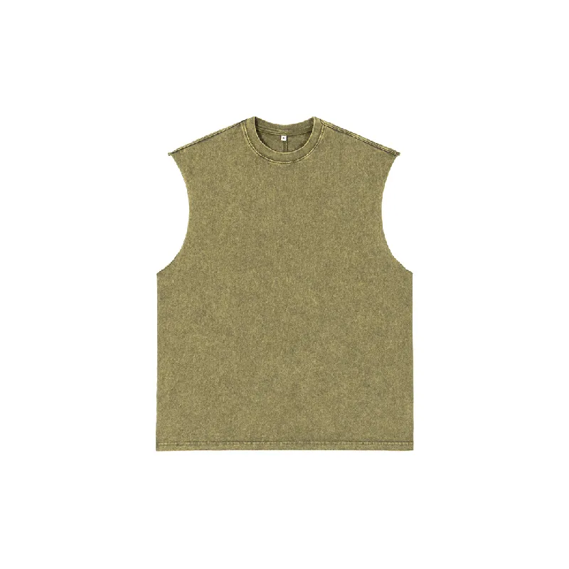 Retro Loose 100% Cotton Vest-6
