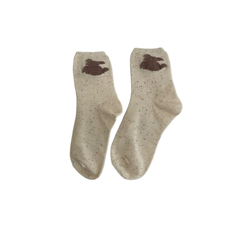 Fashionable Simple Polyester Cotton Mid Calf Sock-4