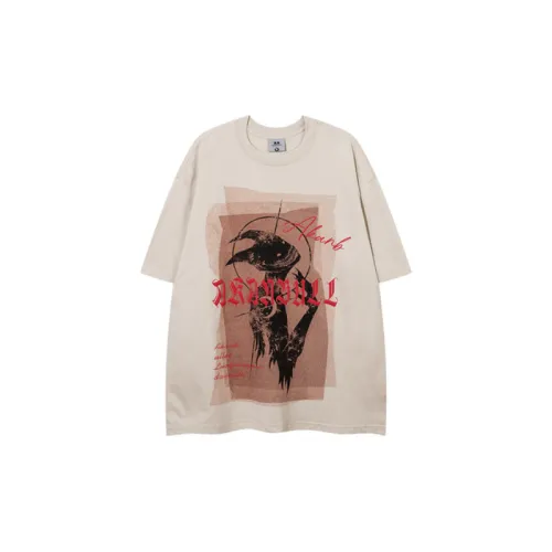 Fashion Retro Gothic Characters Pullout Foam Short Sleeve T Shirt