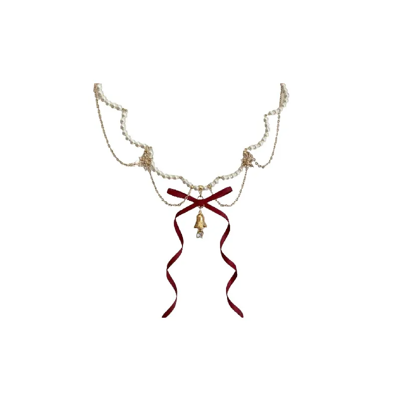 Party Christmas Bow Necklace