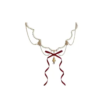 Party Christmas Bow Necklace