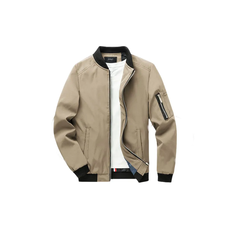 Retro Plain Polyester Jacket-0