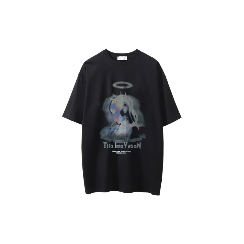 Simple Basics Cotton Blended Fabric T Shirt-4