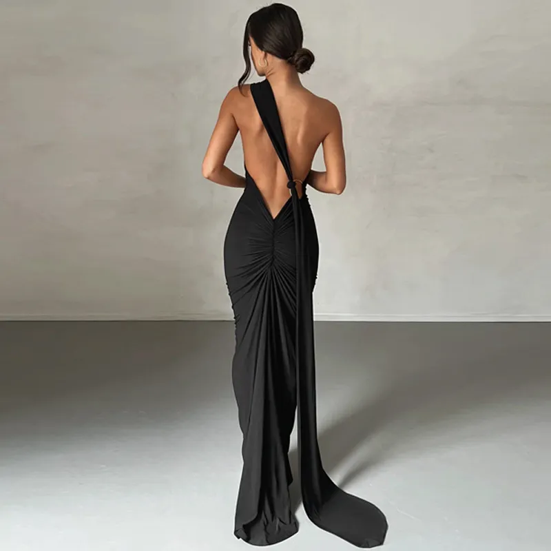 Sexy Plain Milk Fiber Slip Dress Women-10