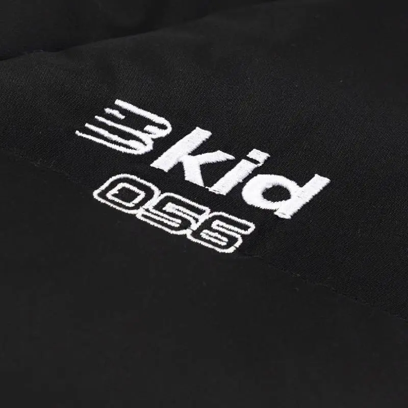 Sporty Embroidery Blended Synthetic Fabrics Quilted Jacket-3