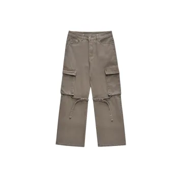 Loose Retro Denim Cargo Pants