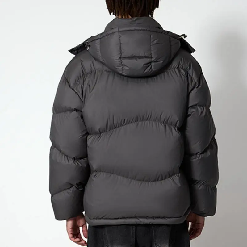 Fashionable Simple White Duck Down Jacket-5