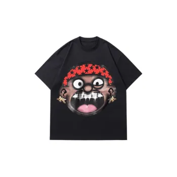 Street Print Milk Fiber T Shirt