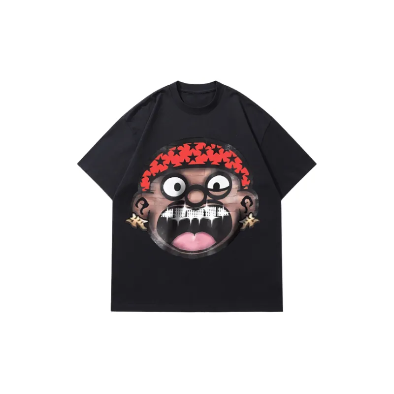 Street Print Milk Fiber T Shirt-0