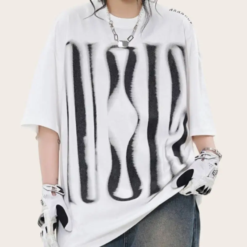 Casual Loose Combed Cotton T-Shirt-2