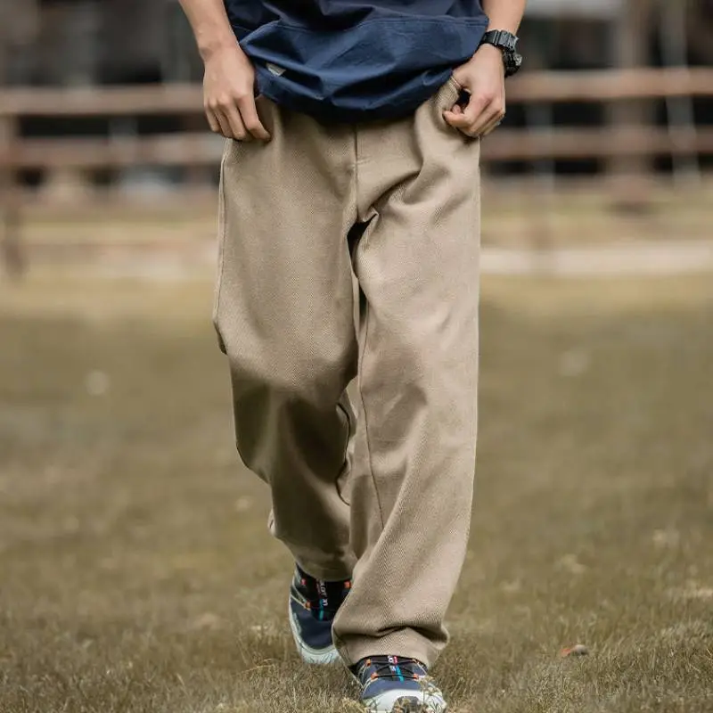 Retro Loose 100% Cotton Casual Pants-6