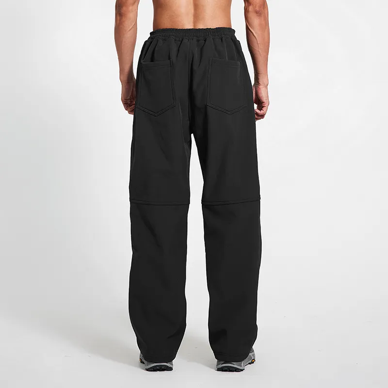Loose Casual Hard Shell Pants-2