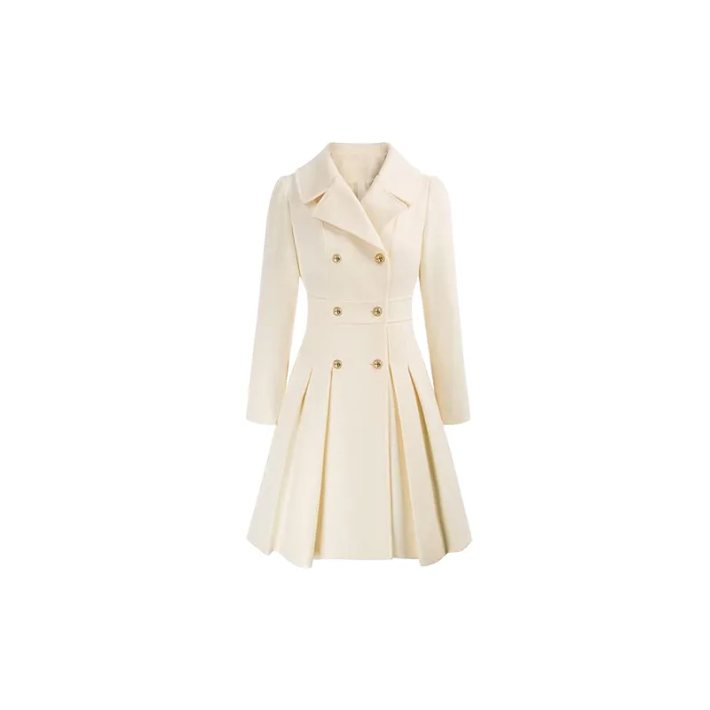 Casual Plain Polyester Coat Women-2