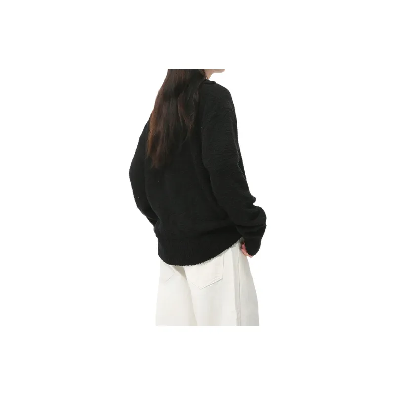 Plain Simple Blended Synthetic Fabrics Knitwear-5
