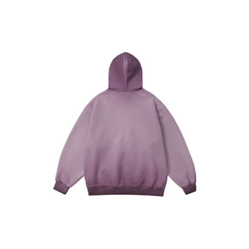 Retro Style Gradual Change Tie Dye Hooded Sweatshirt-1
