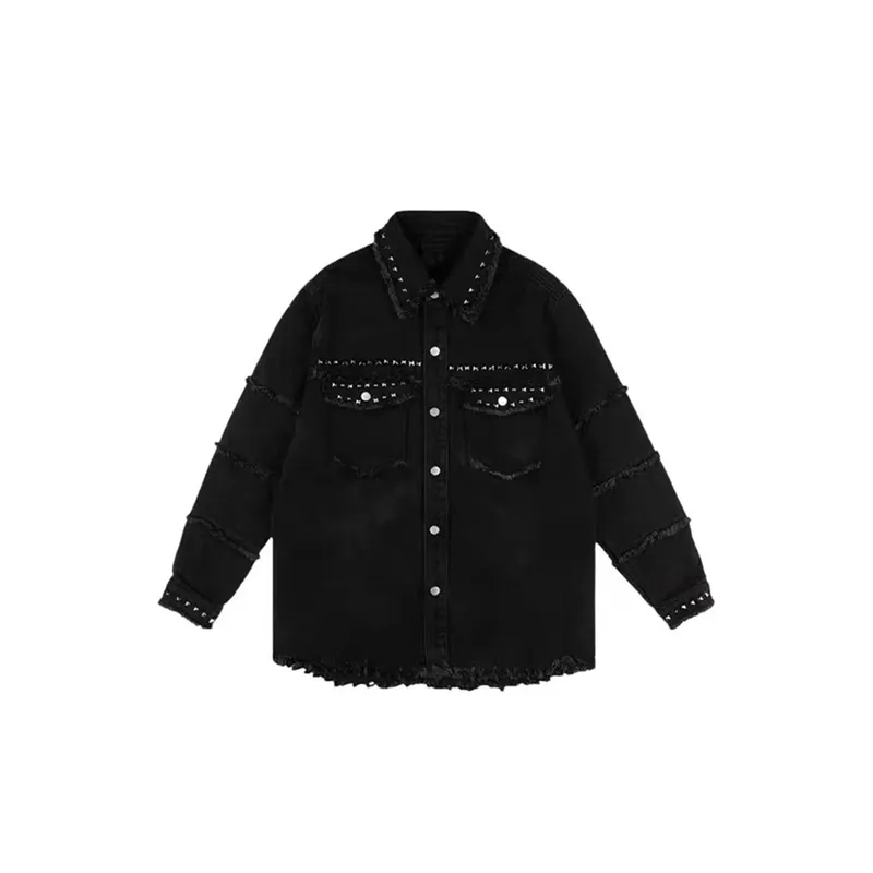 Denim Punk Destruction Burr Edge Jacket-0